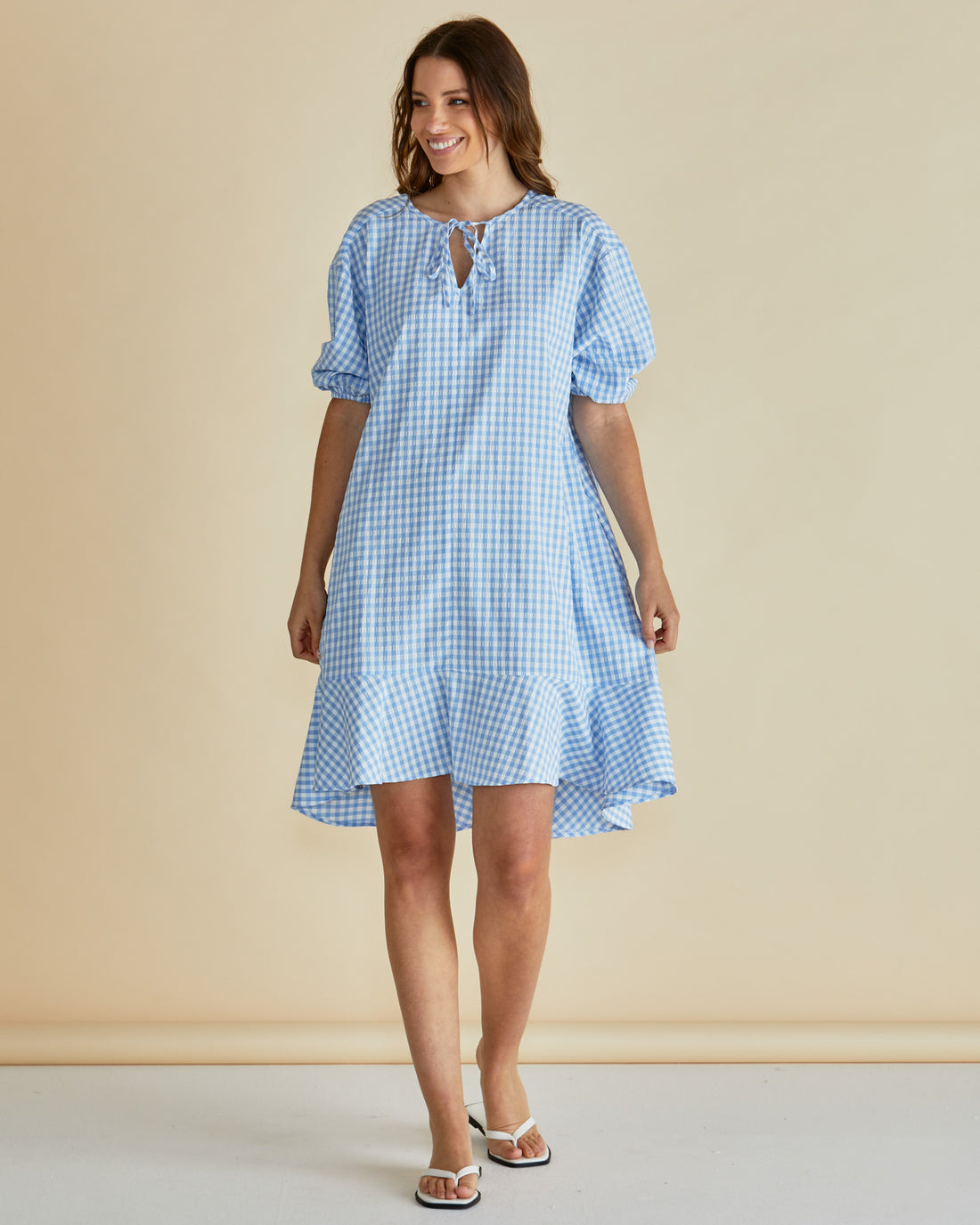 Livvy dress- Blue Gingham