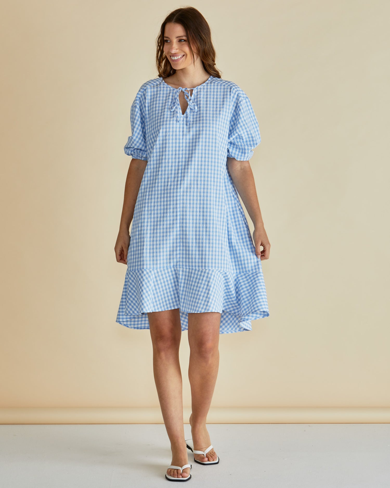 Livvy dress- Blue Gingham
