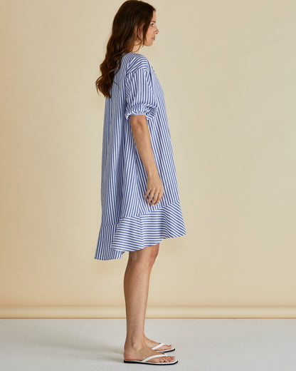 Livvy dress- Navy stripe