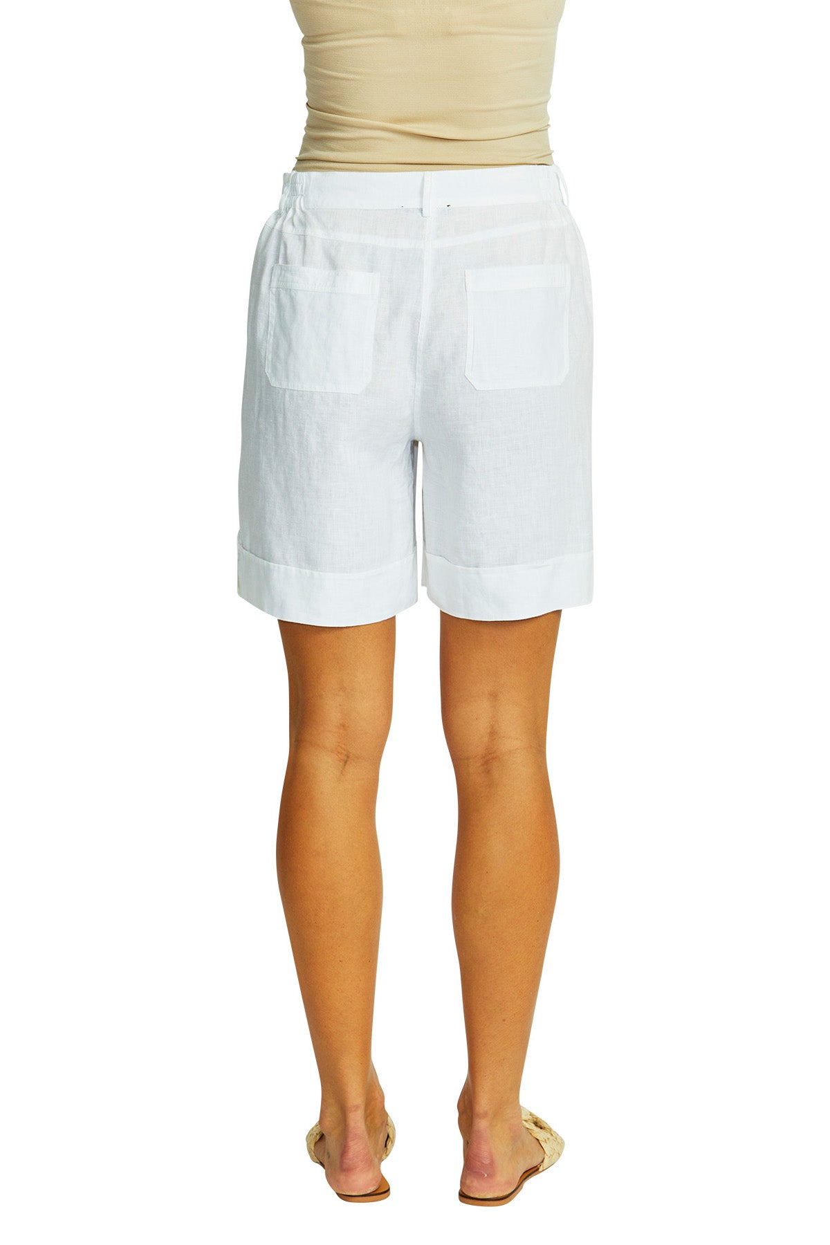 Mila Linen Short white