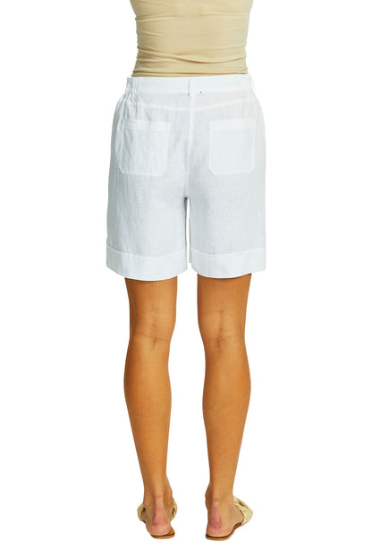 Mila Linen Short white