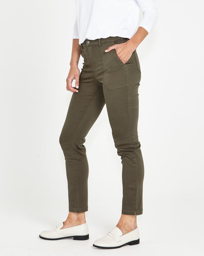 Roxette stretch chino jogger khaki