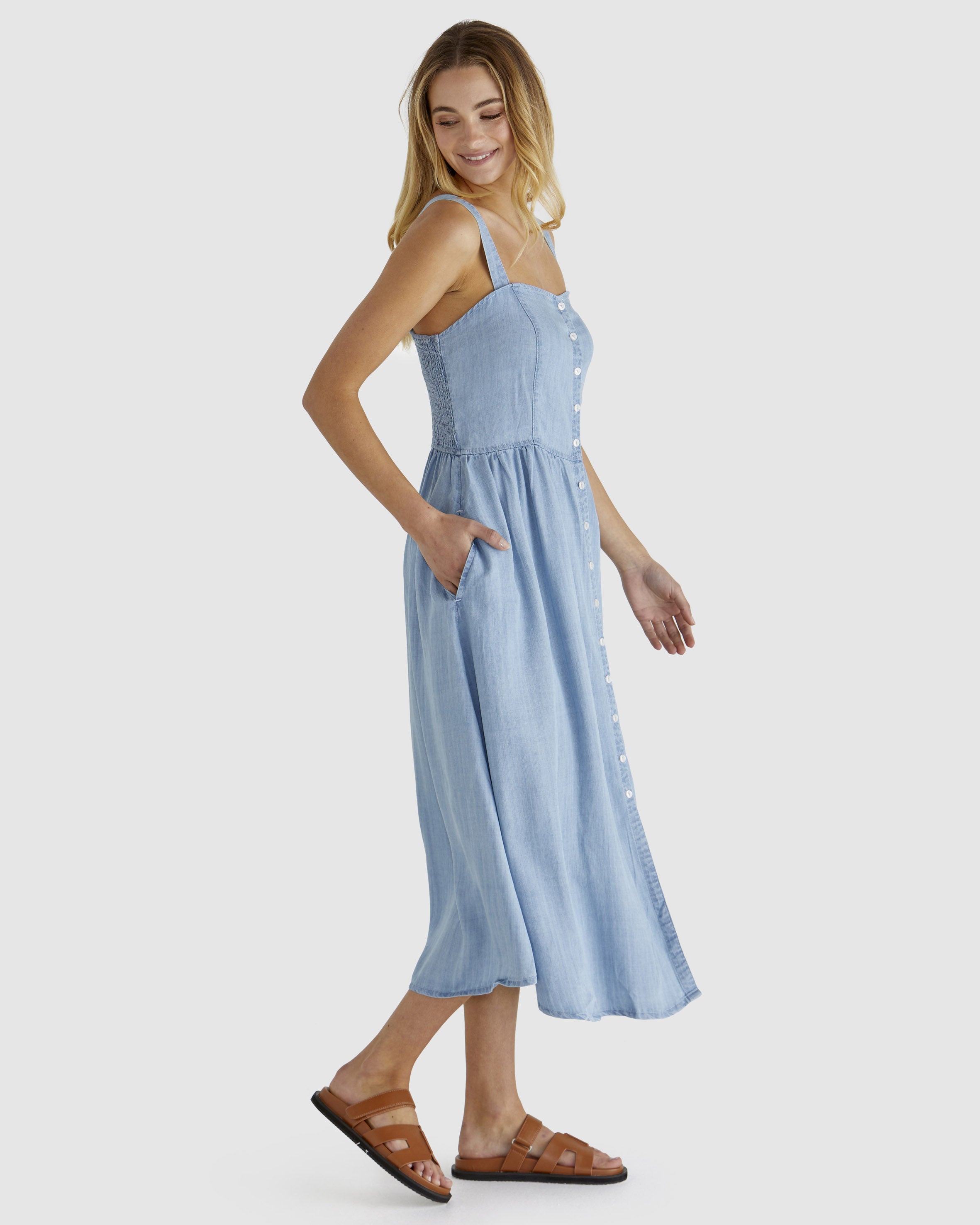 Rye Midi Dress chambray