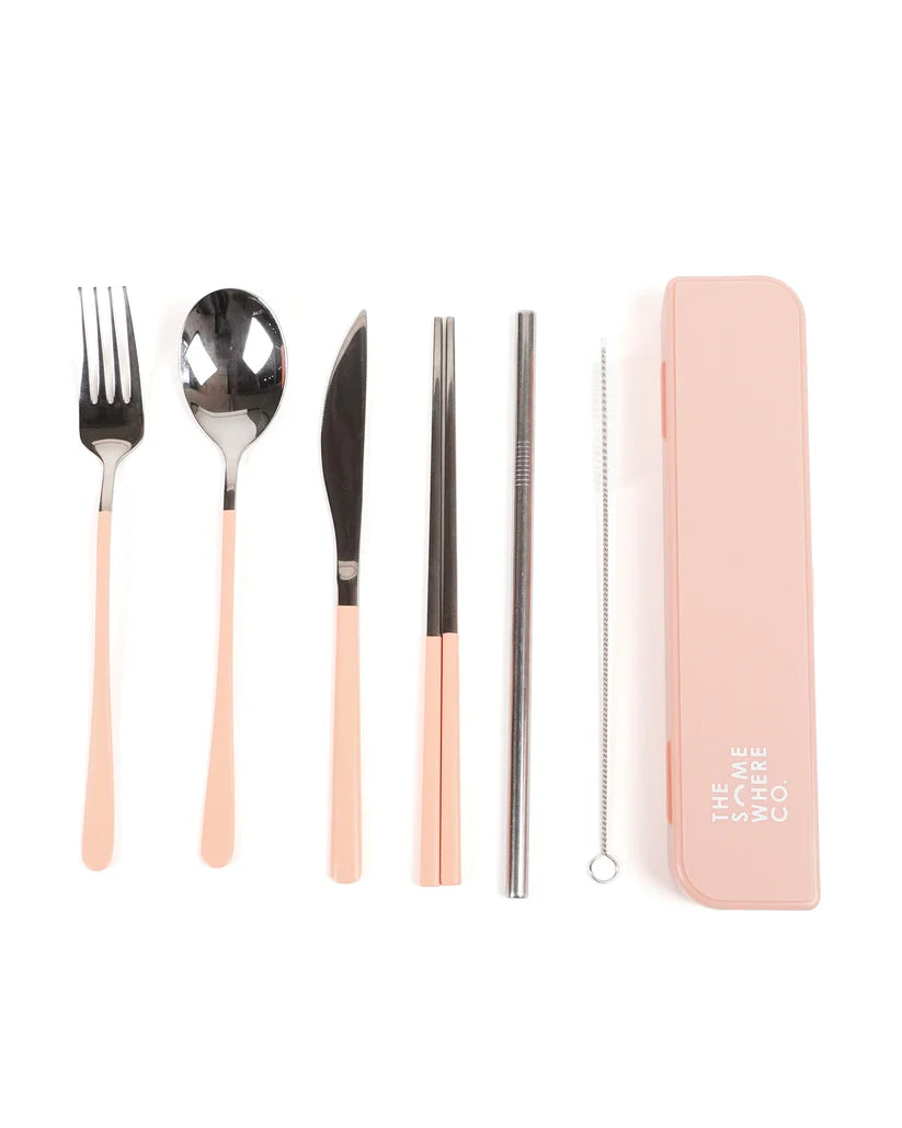 Take me Away Cutlery silver/blush