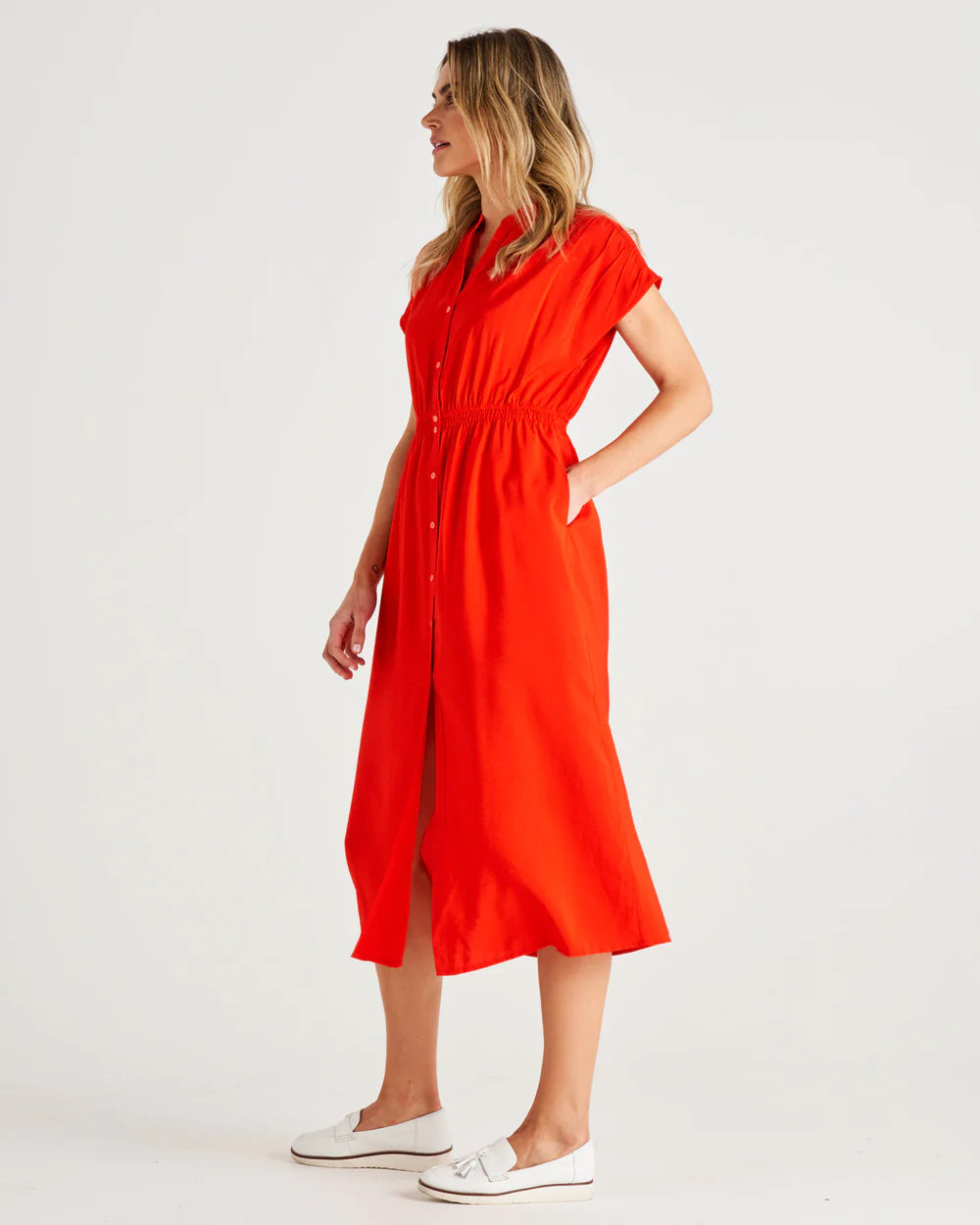 Simone dress cherry tomato