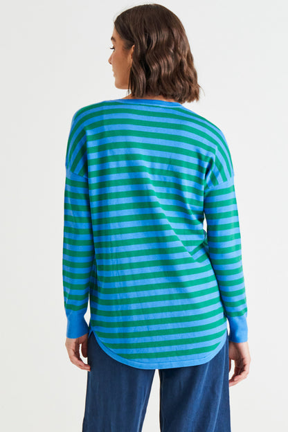 Sophie Knit Jumper green blue