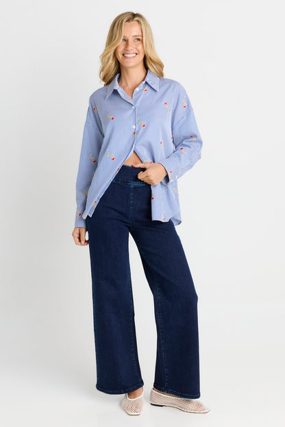 Straight Stretch Jean- Indy blue Demin