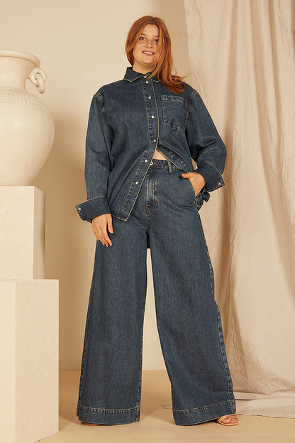 Wide leg trouser jean