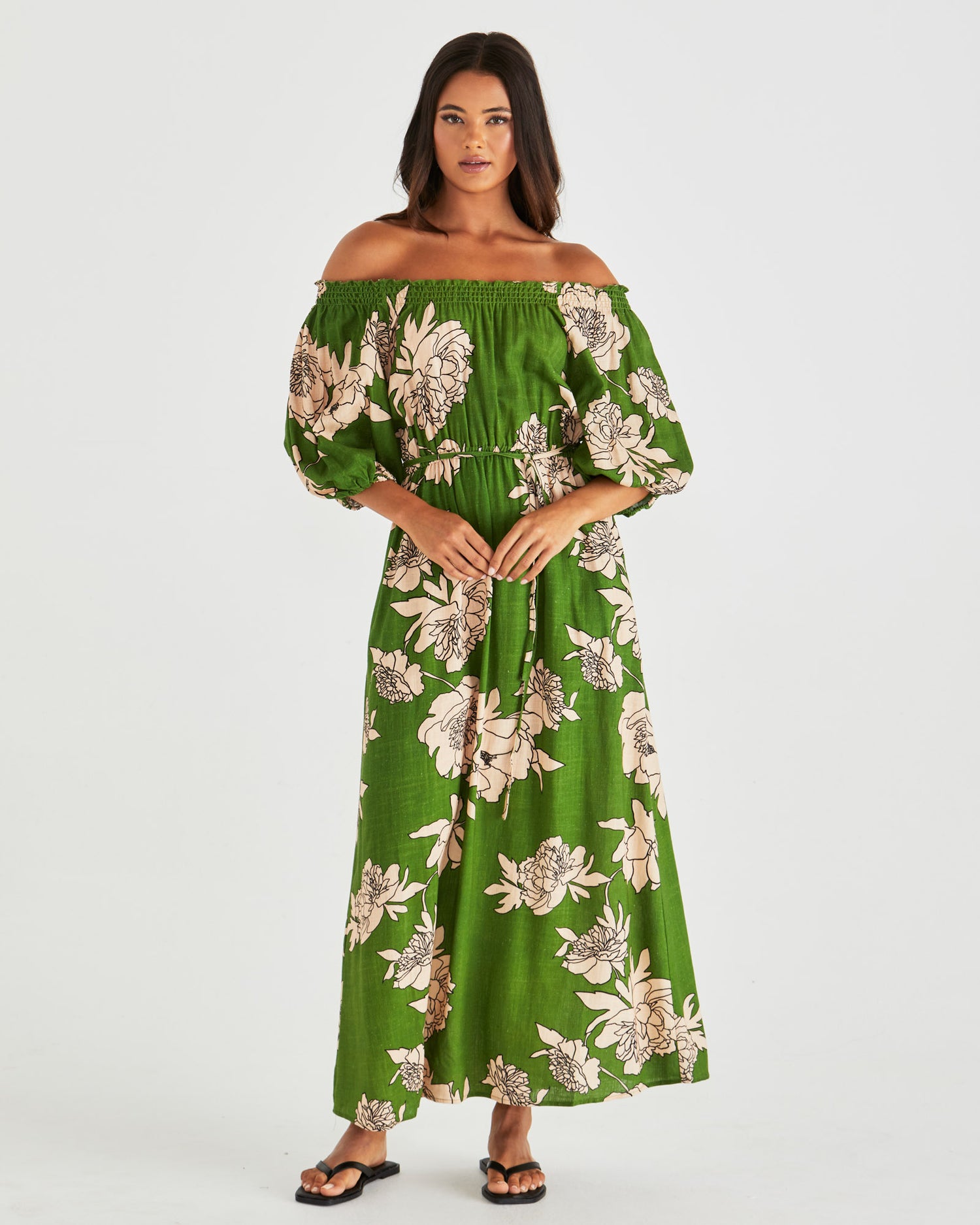 Antonie Off Shoulder Dress moonflower