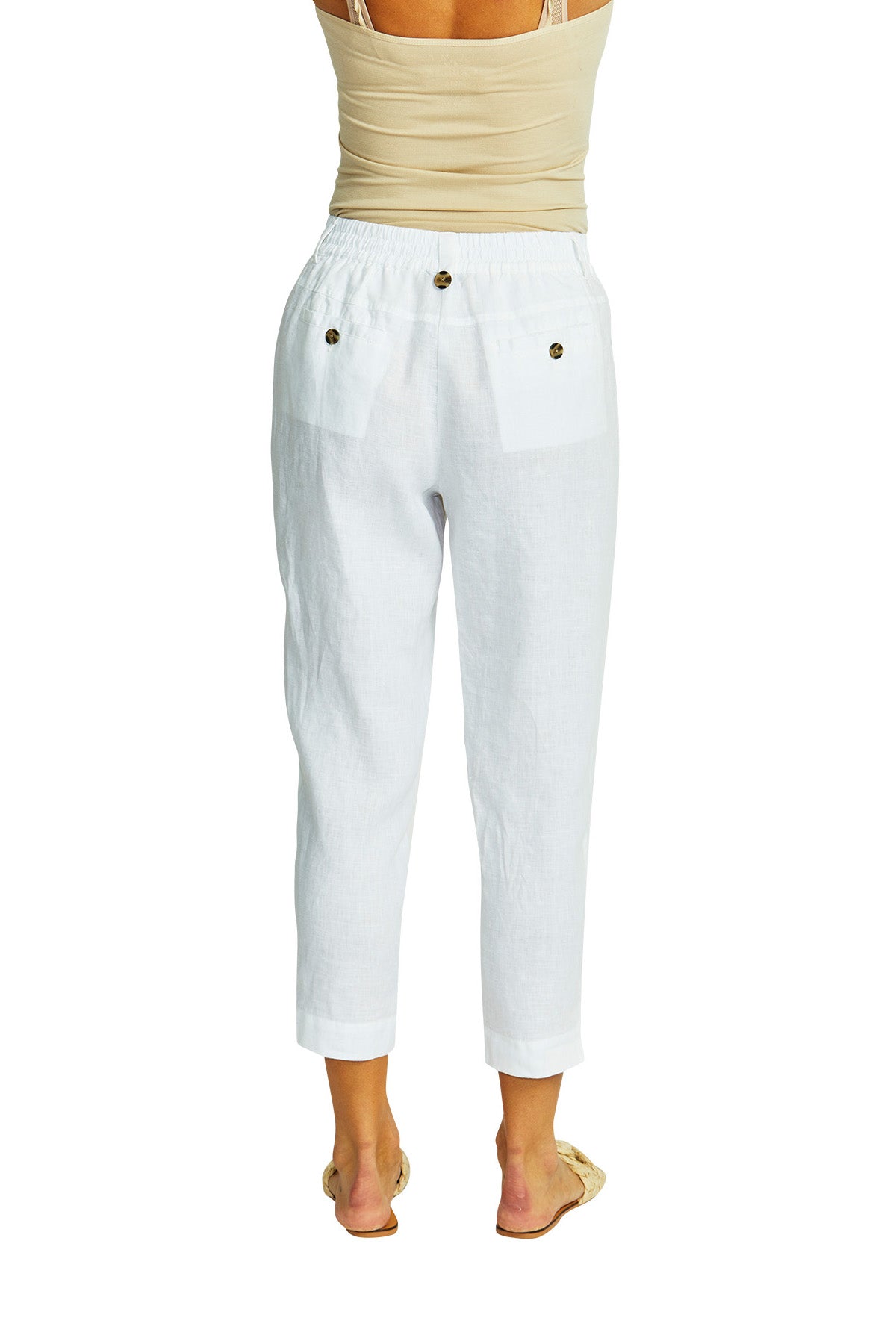 Ava Pull On Pant white