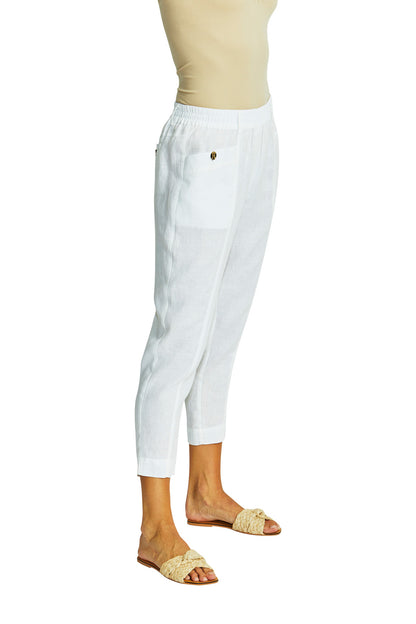 Ava Pull On Pant white