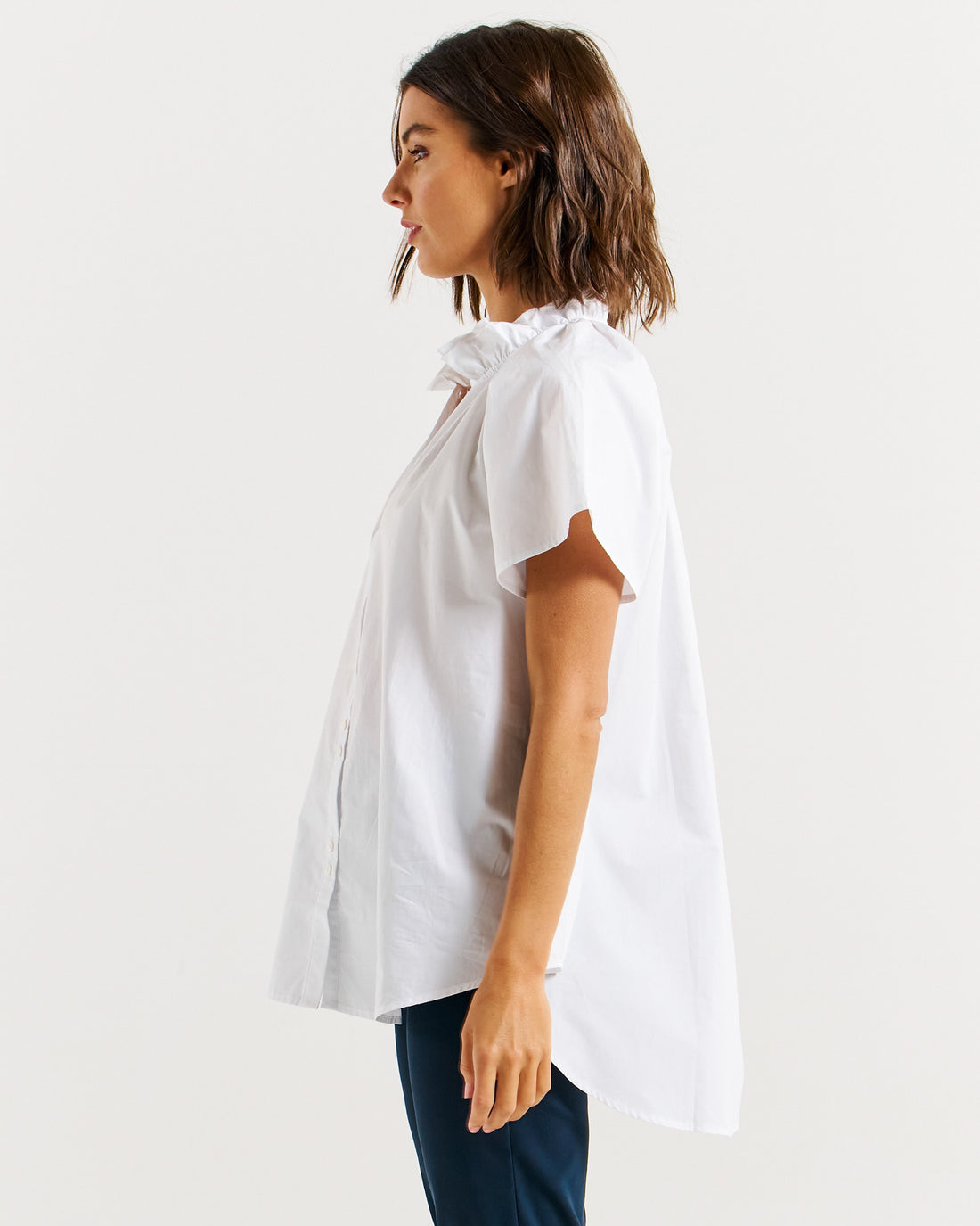 Caspian cotton blouse white