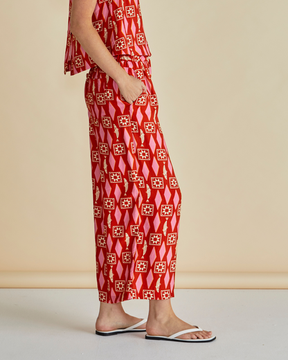 Copacabana relax pant- Sardinia geo print