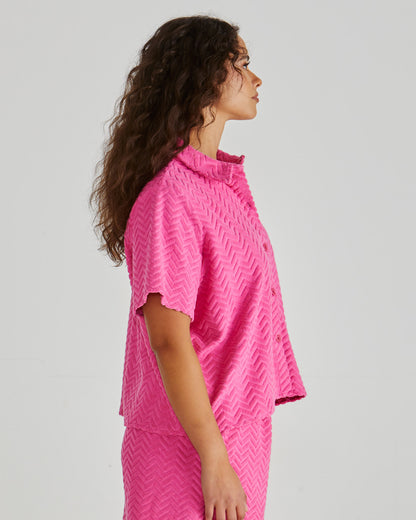 Codi shirt pink zig zag