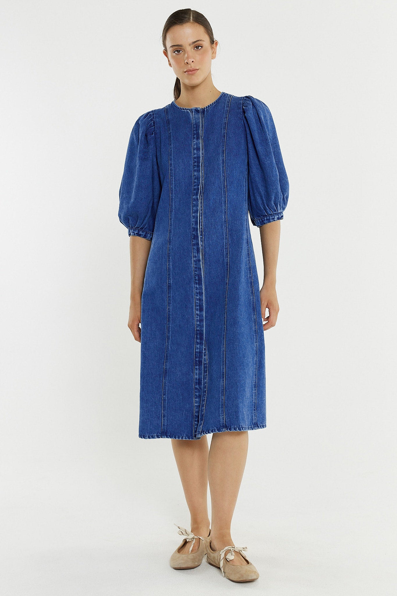 Elijah Midi Denim Dress