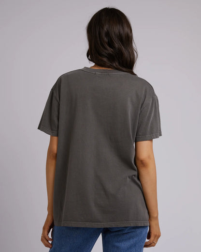 Living Life standard tee charcoal