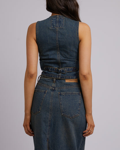 Louie Vest Dirty Denim