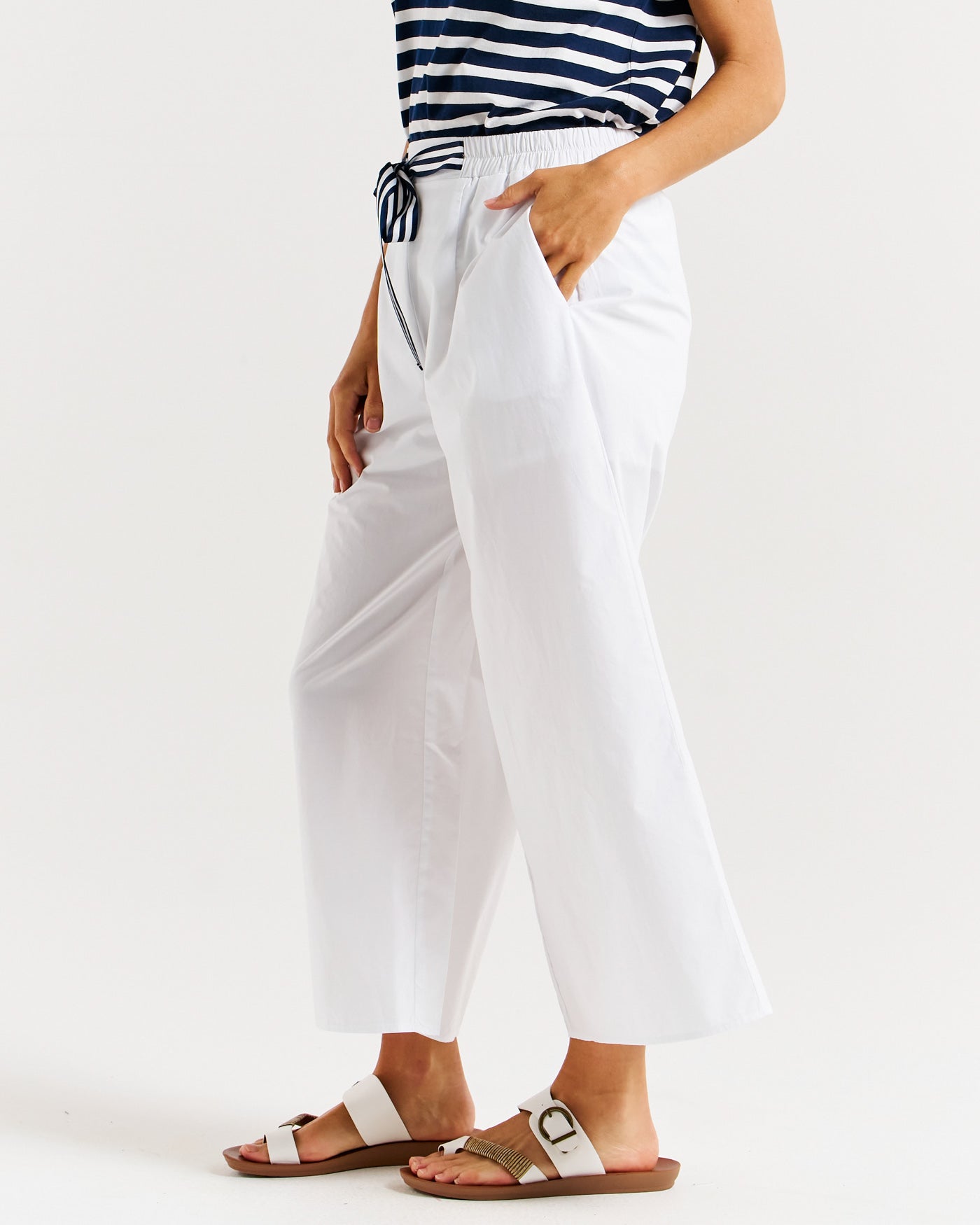 Lulu cotton pant white