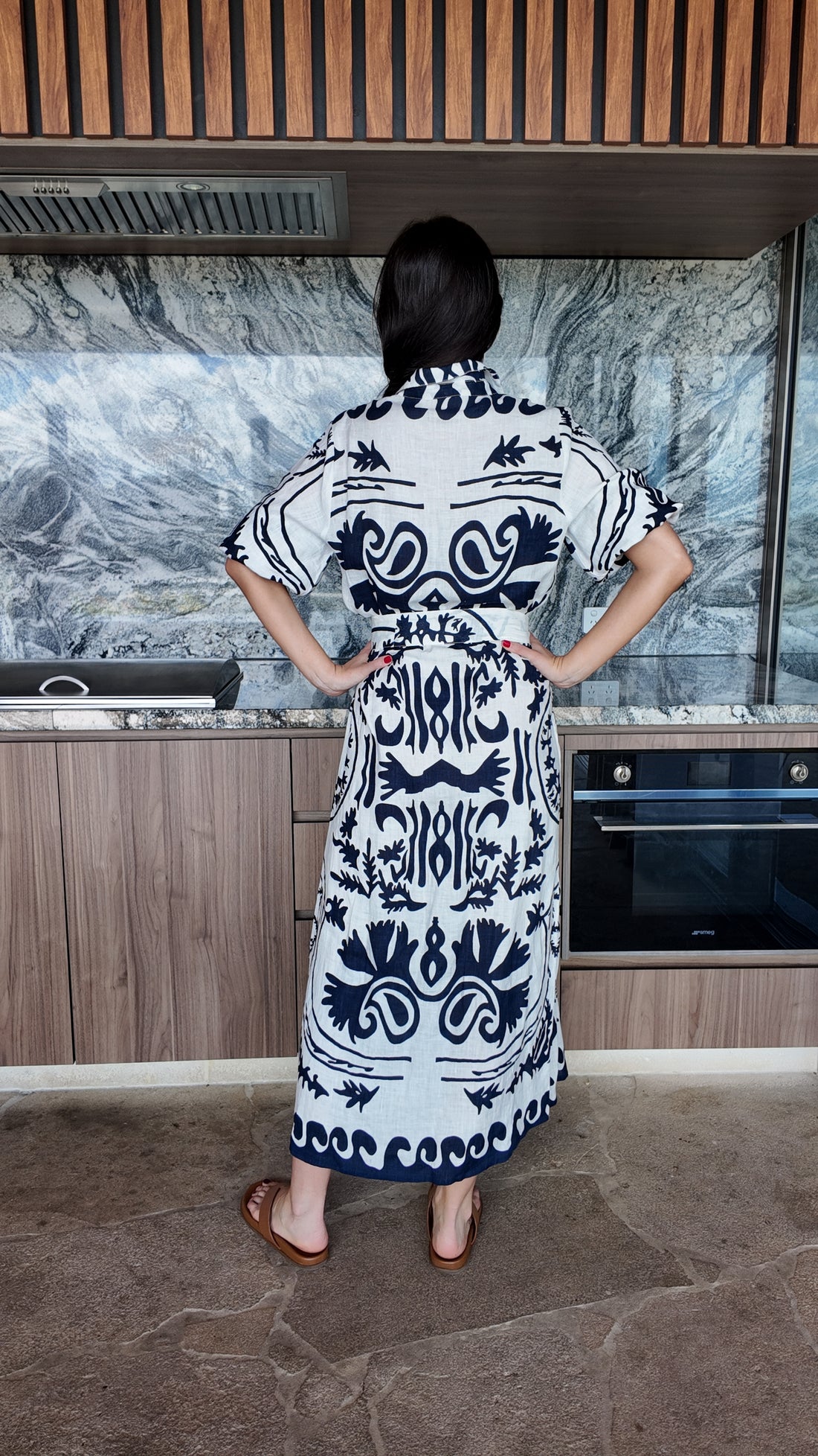 Mia Shirt Dress navy sumba