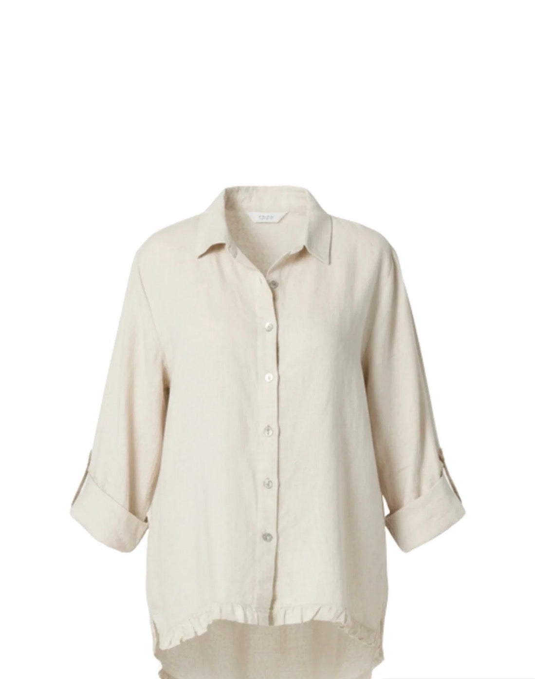 Milly Ruffle Hem Shirt - Natural