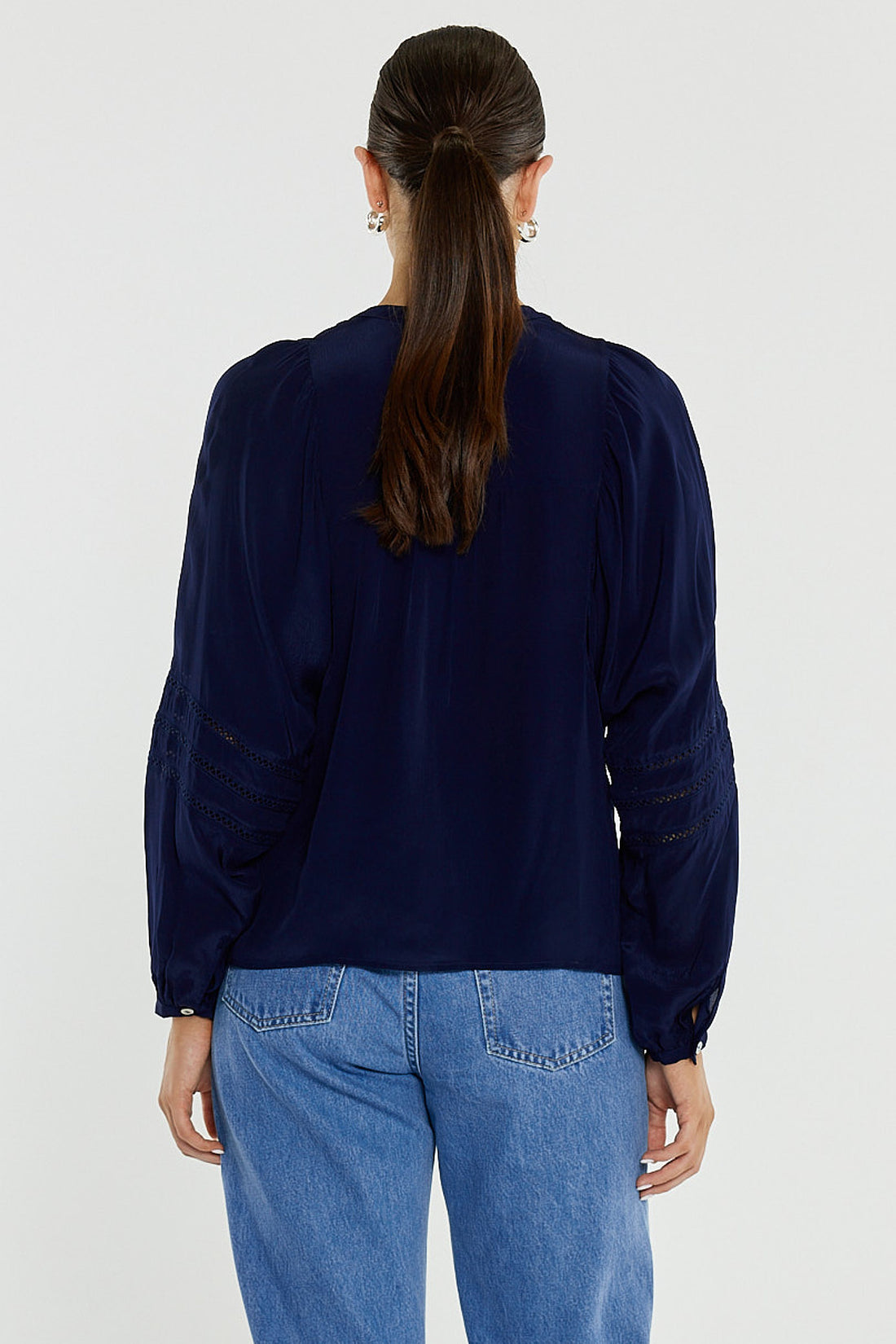 Nic Trim Blouse Ink