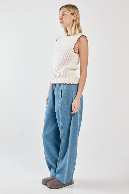Aveline Barrel Leg Jean classic blue