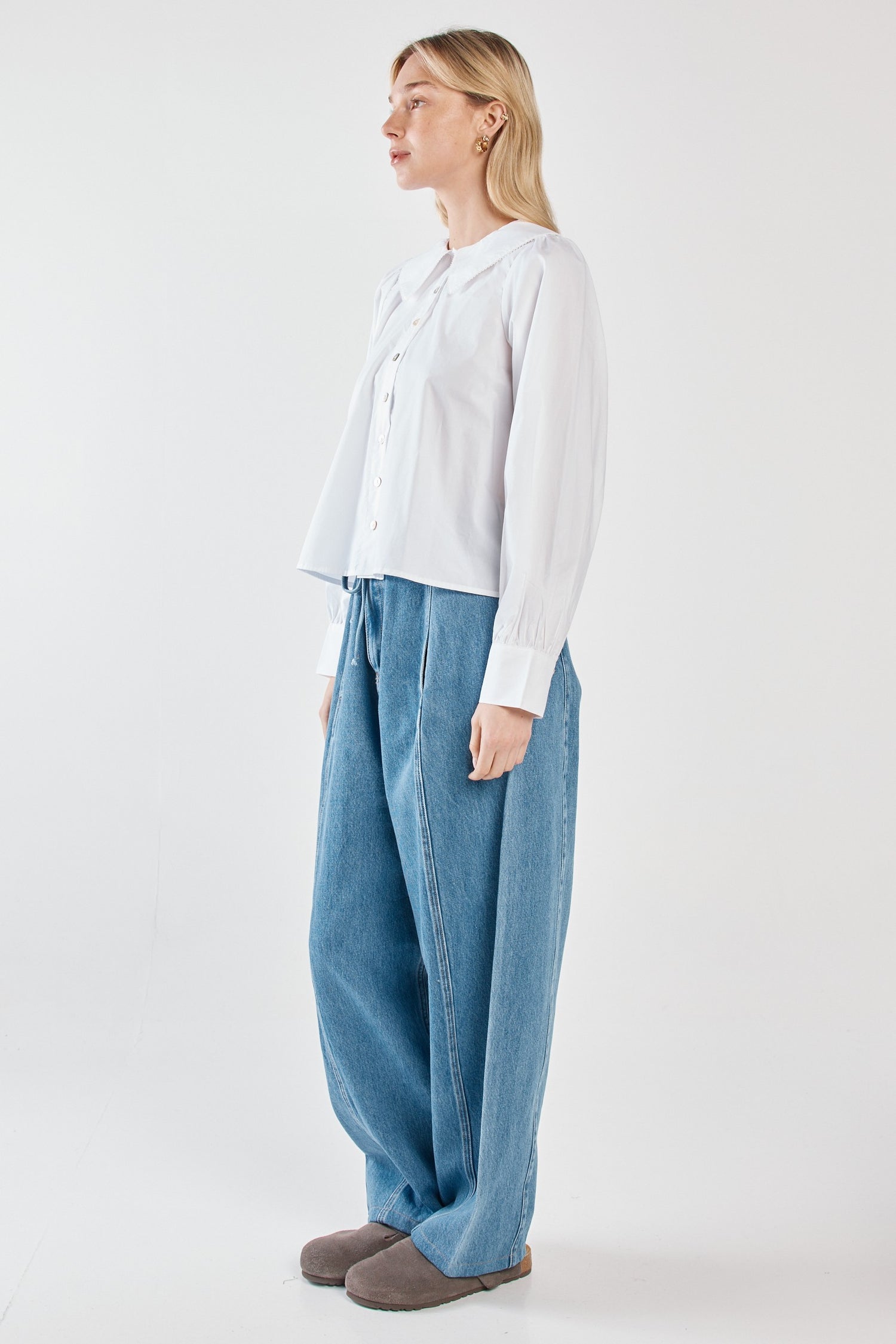 Gypsy Wide Collared Shirt white