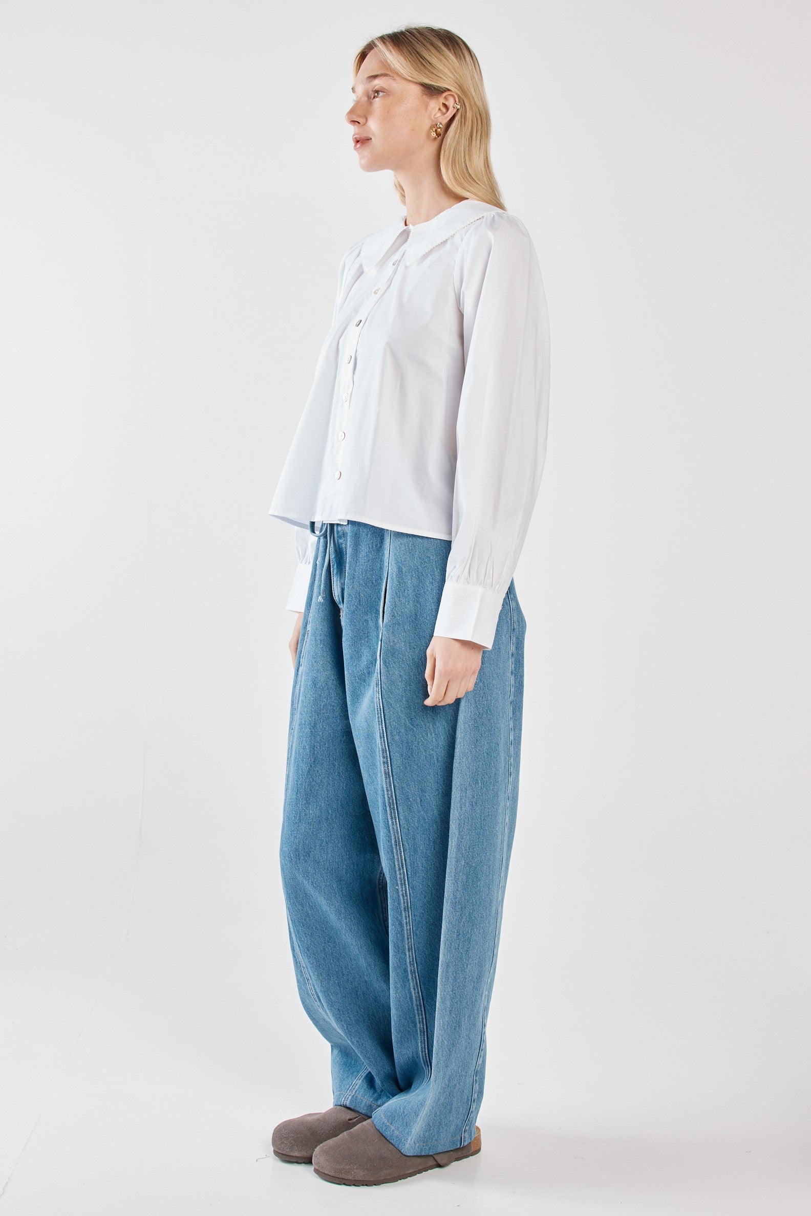 Gypsy Wide Collared Shirt white