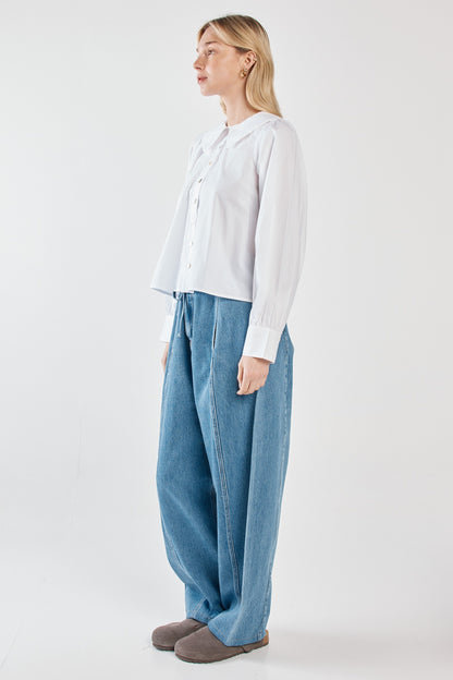 Gypsy Wide Collared Shirt white