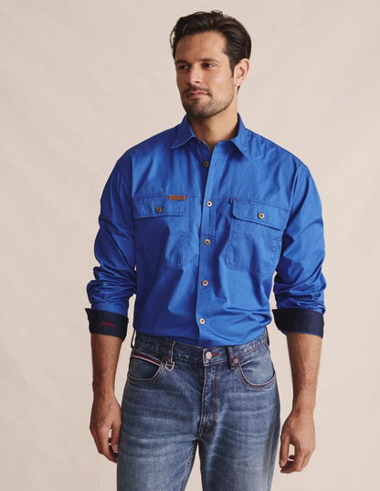 Armstrong Full Packet Workshirt - mid blue