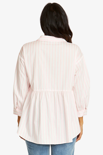 Elli Stripe Shirt White/Quartz