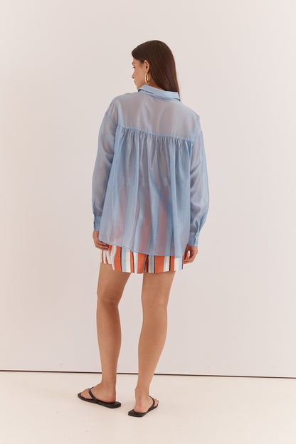 Val Oversized Shirt - pale blue