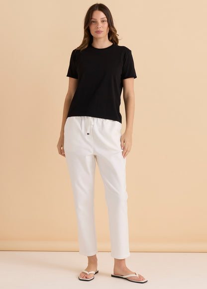 Cotton Slim Fit Tee Black