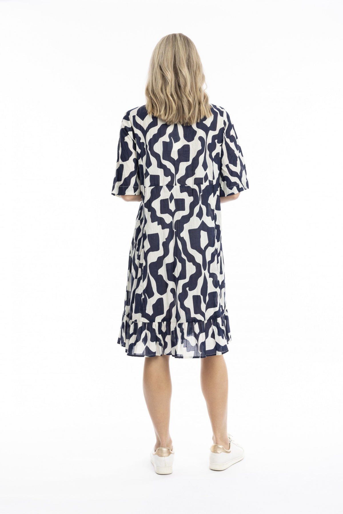 Charlie tassel dress - Bold art navy
