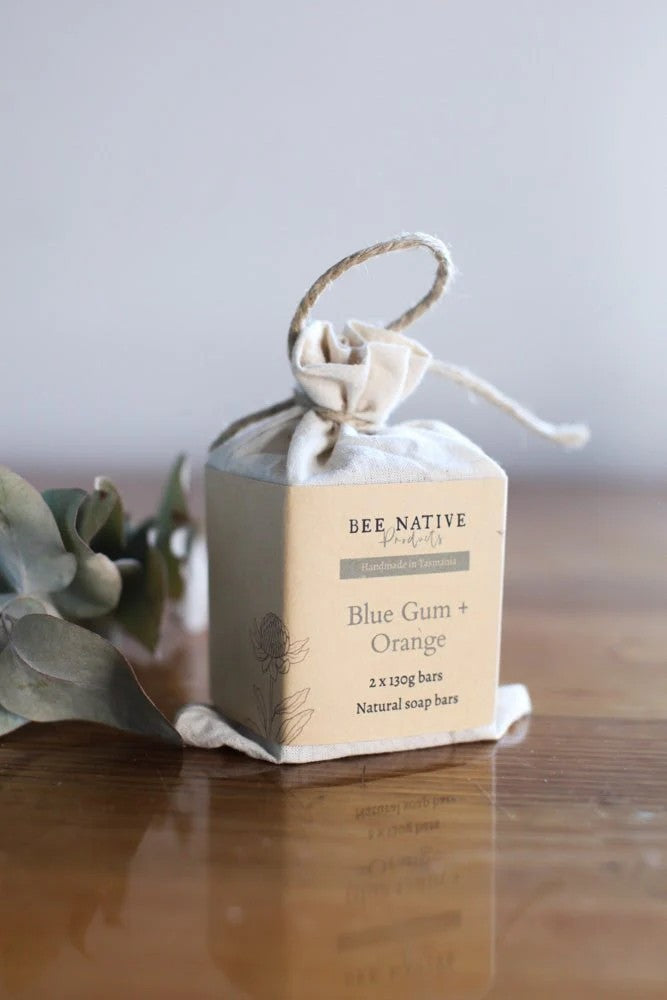 Cotton Gift Bag - 2 bars of Natural Soap