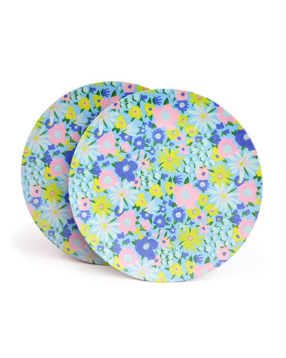 Posy Skies bamboo melamine plates 2 set