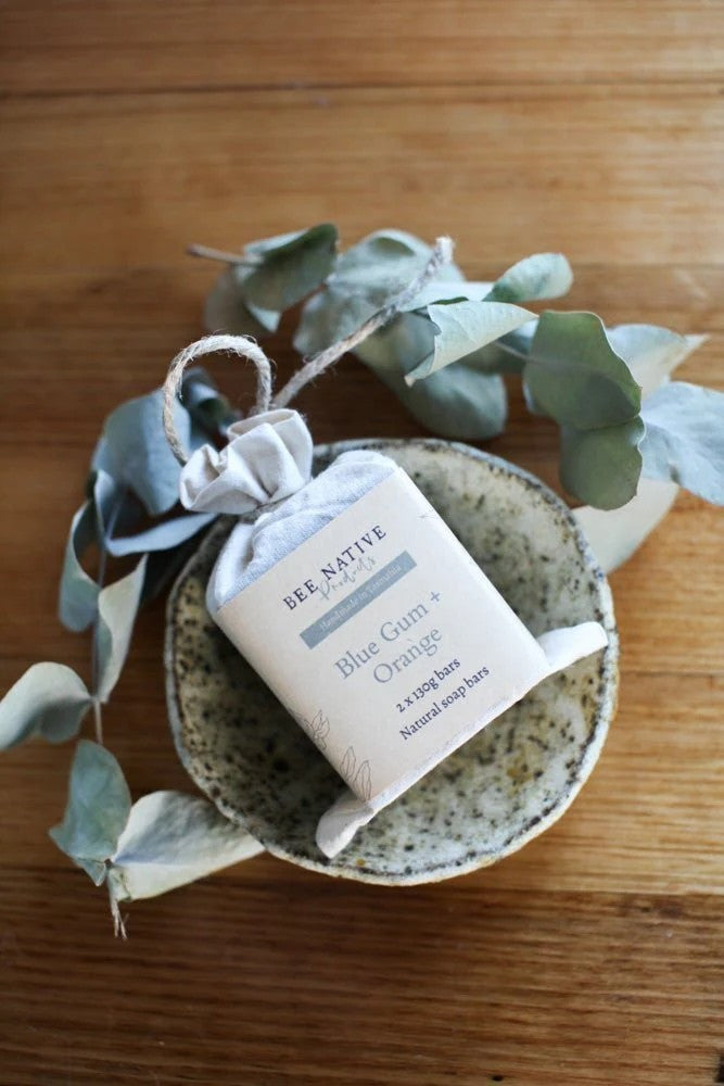 Cotton Gift Bag - 2 bars of Natural Soap