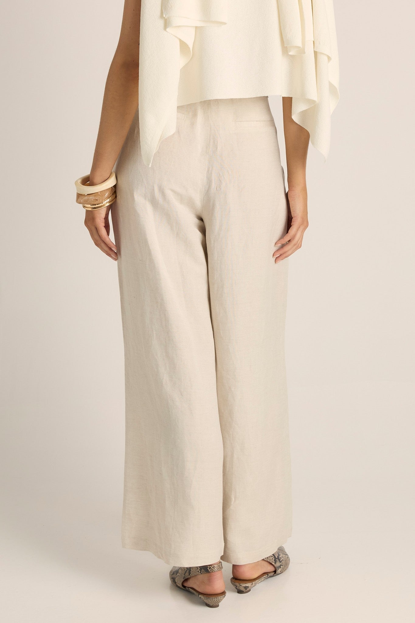 Remi Raffia Pant - flax