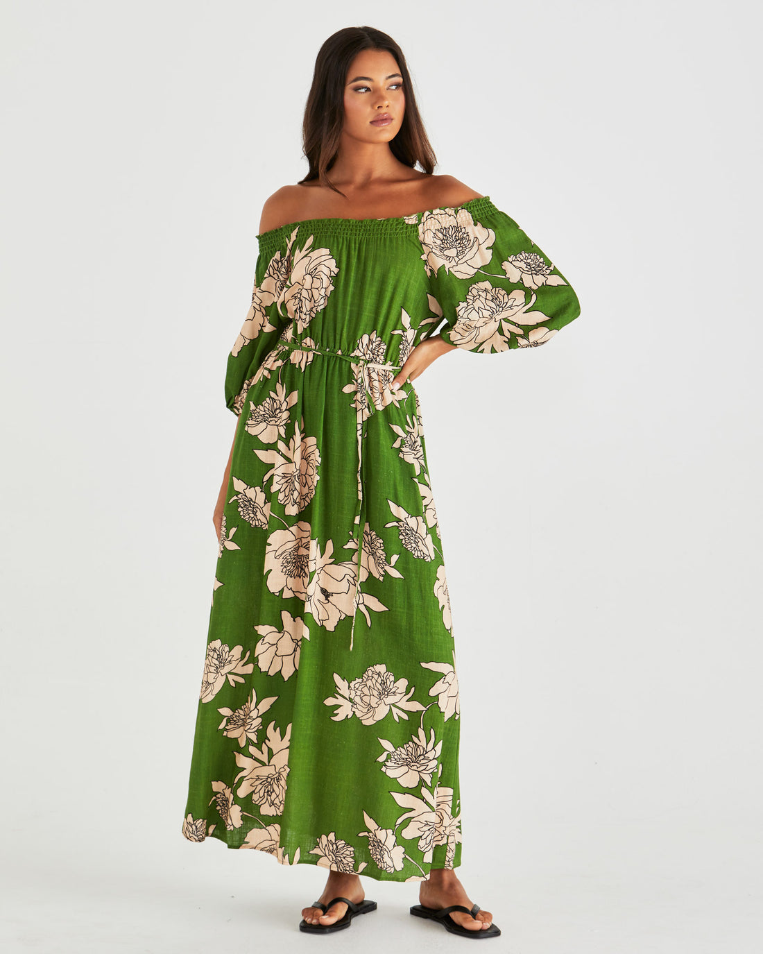 Antonie Off Shoulder Dress moonflower