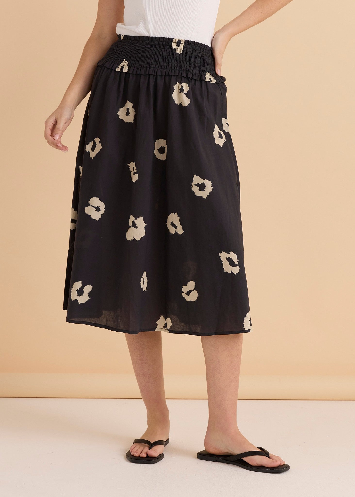 Reagan Poplin Skirt Leopard