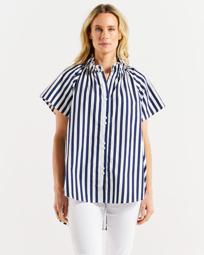 Caspian cotton blouse blue