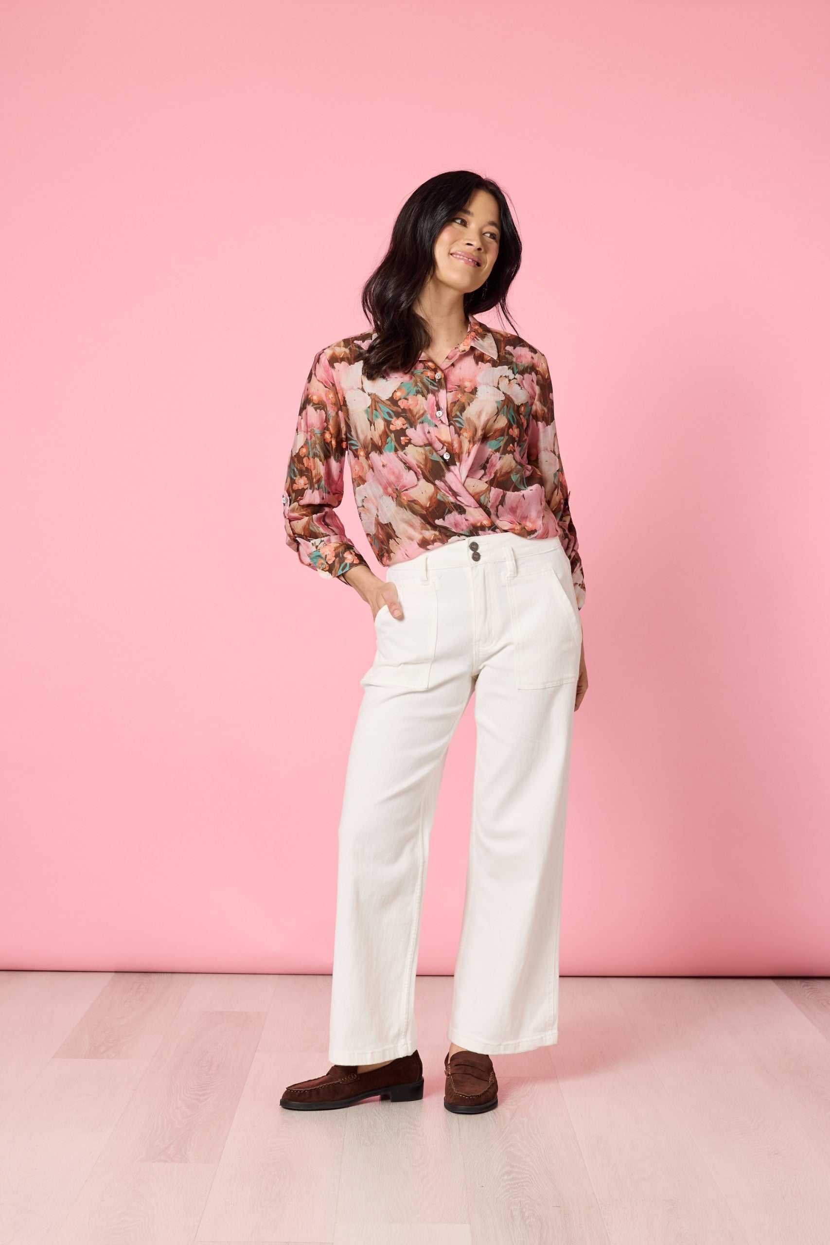 Dakota Print Shirt Blush Multi
