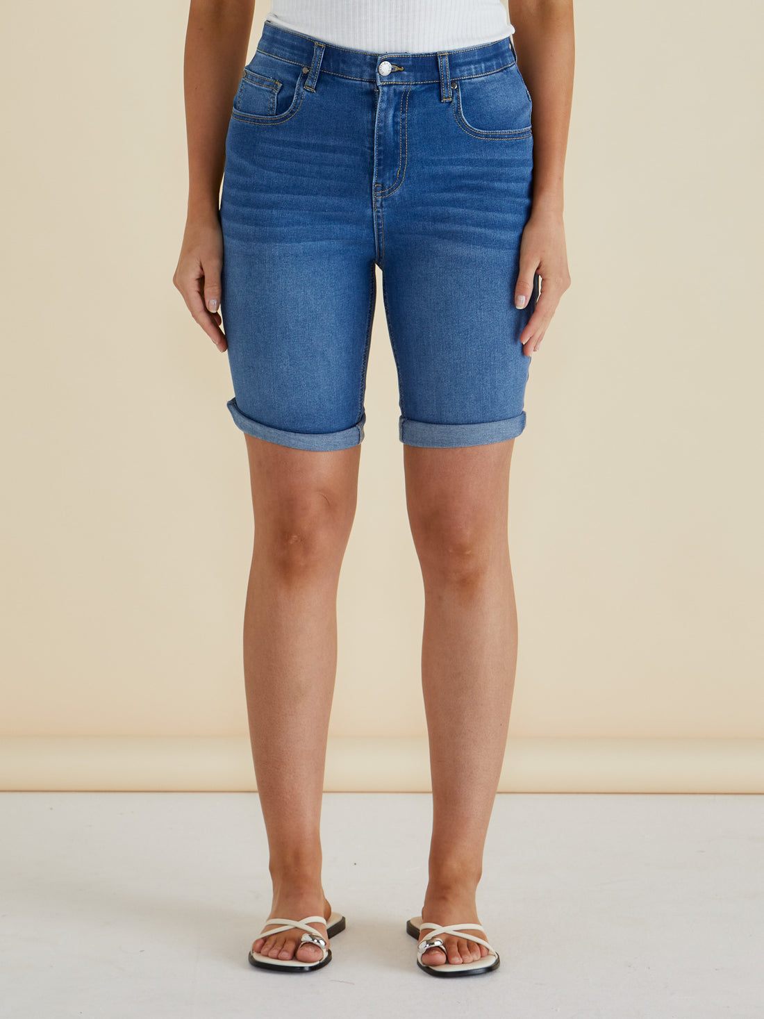 Bonnie Bermuda denim short indigo