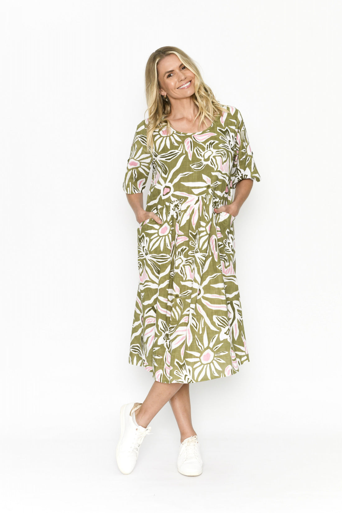 Yvonne cotton dress sunfloral 2