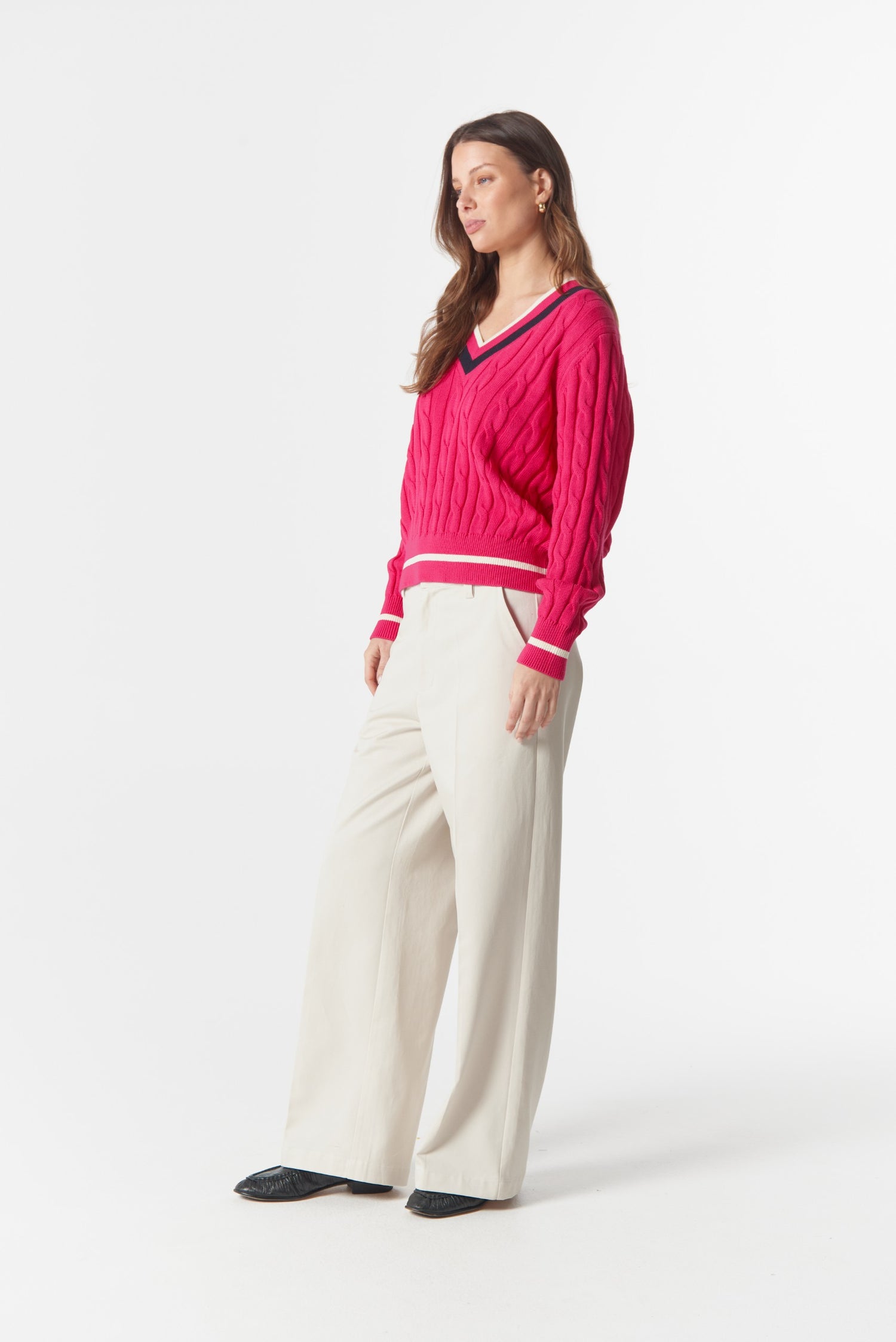 Cheeky Deep V Knit flamboyant