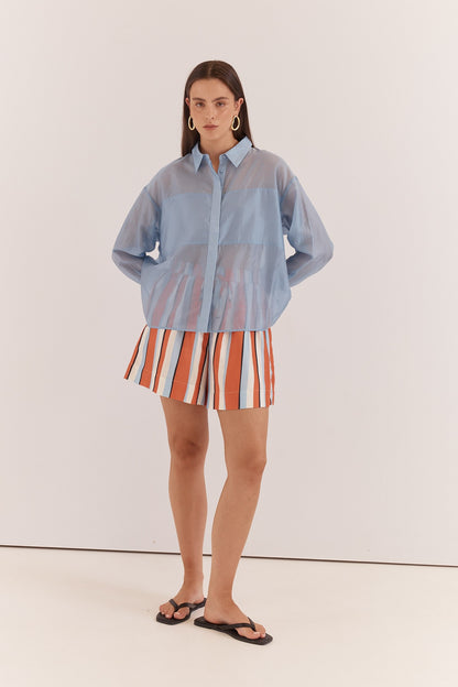 Val Oversized Shirt - pale blue