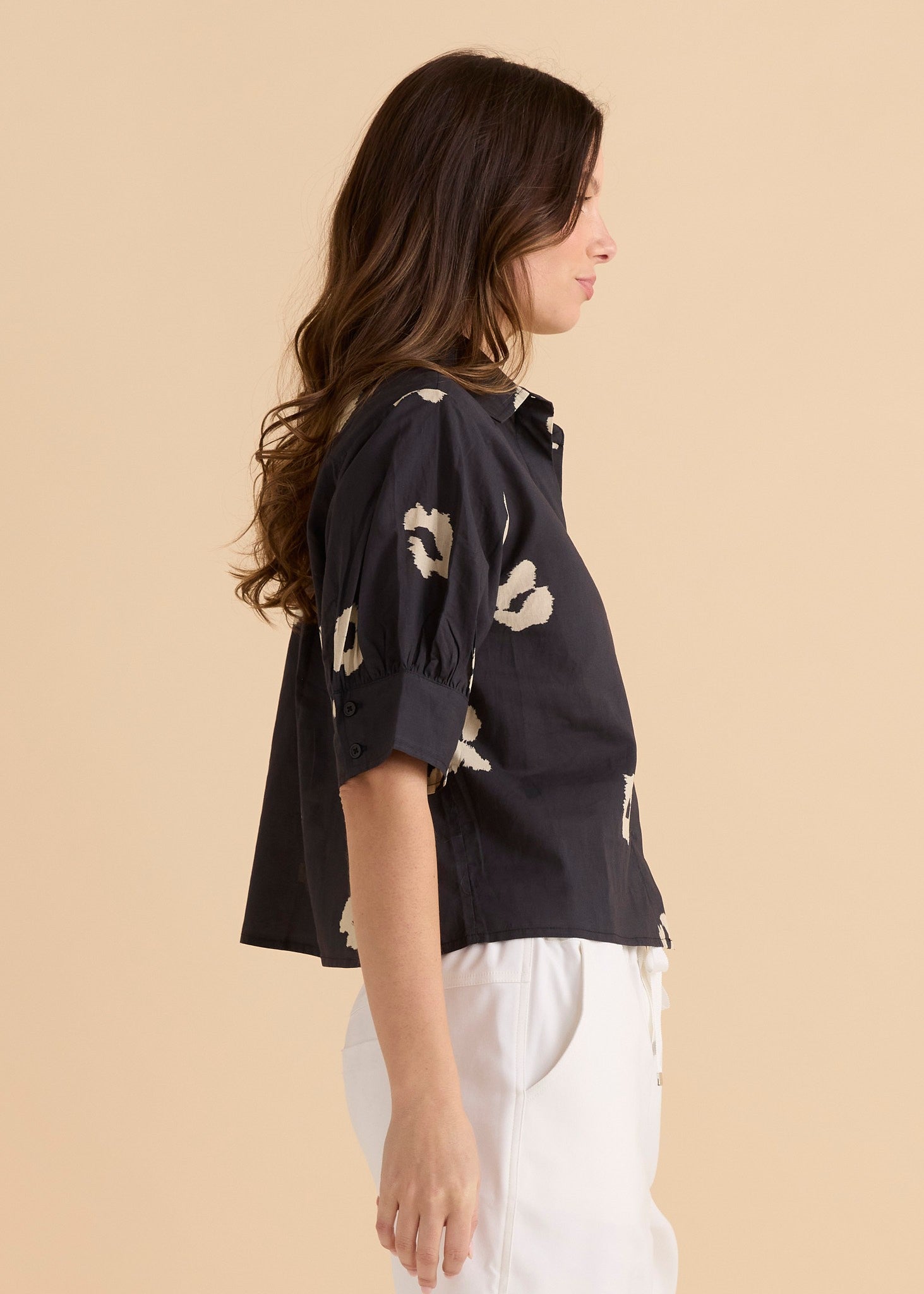 Reagan Poplin Shirt Leopard