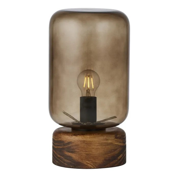 Rene Wood/Glass Table Lamp Brown
