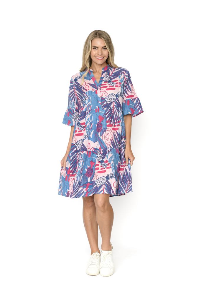 Maya cotton dress (pineapple3)