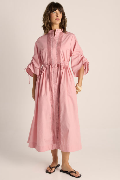 Etta Lace Detailed Dress - dusty rose